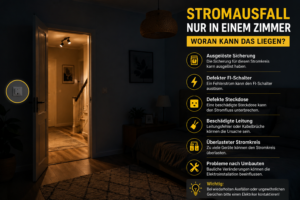 Stromausfall nur in einem Zimmer – woran kann das liegen?