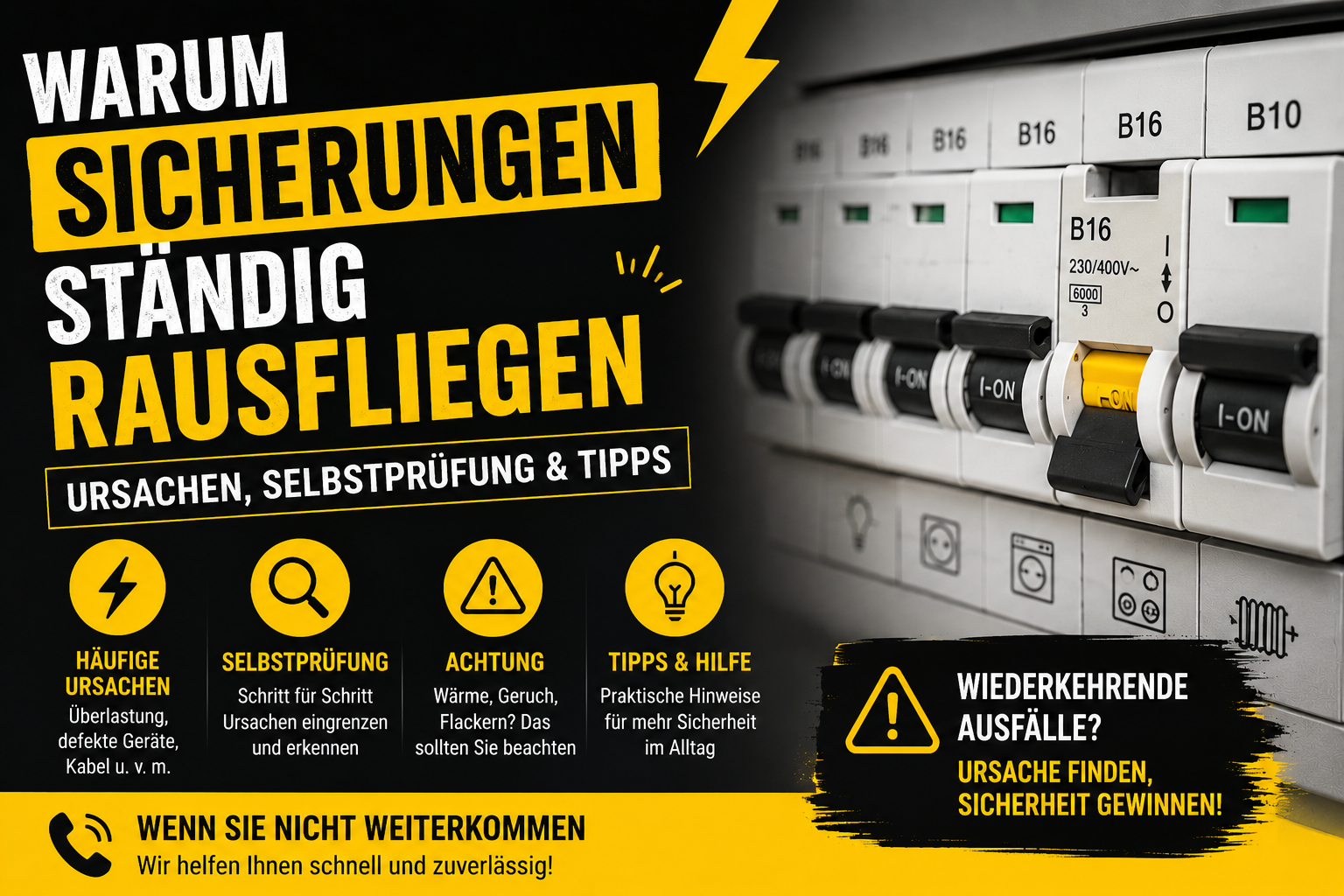 Warum die Sicherungen andauernd rausfallen.